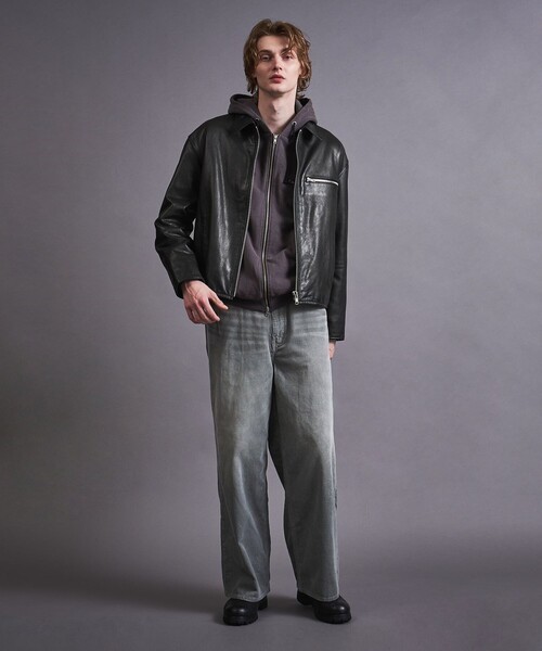 Monkey Time Cowhide Leather Jacket - Small - image 6