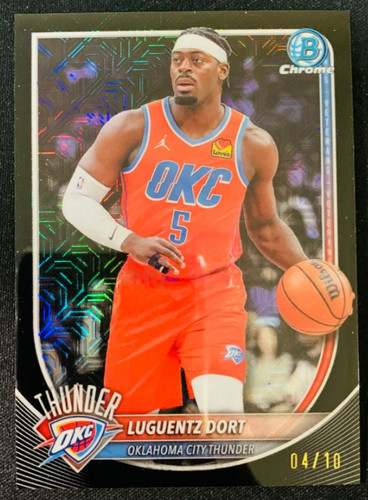 Luguentz Dort 2025-26 Topps Bowman Chrome 04/10 Black Mojo Veterans #BCV-184