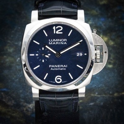 Panerai Luminor Marina Blue Men's Watch - PAM01393
