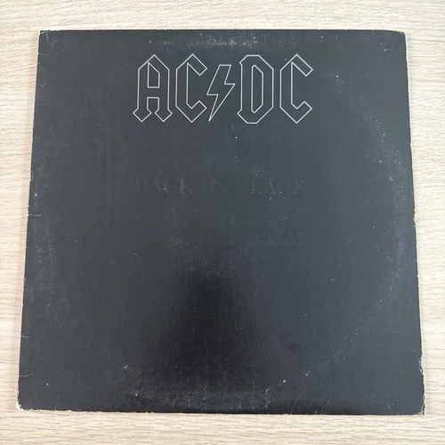AC/DC Back In Black LP Record 1980 Atlantic SD16018 Vintage Original Pressing