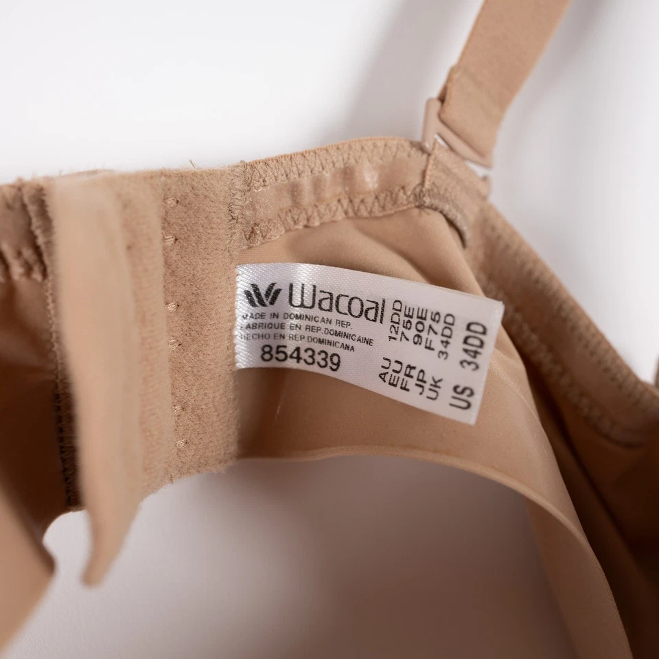 Sujetador Camiseta Wacoal 854339 US 34DD Beige Con Aros Suavizante Cobertura Completa Foto 2 de 4