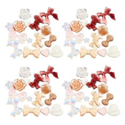  300 Pcs Mini-blumennägel Maniküre-dekoration Nagelharzanhänger Nagelkunst