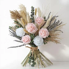 Dried Flowers Bouquet - Natural Pampas Grass Boho Decor Floral Arrangements f...