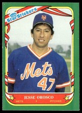 1987 Fleer Star Stickers Jesse Orosco New York Mets #87