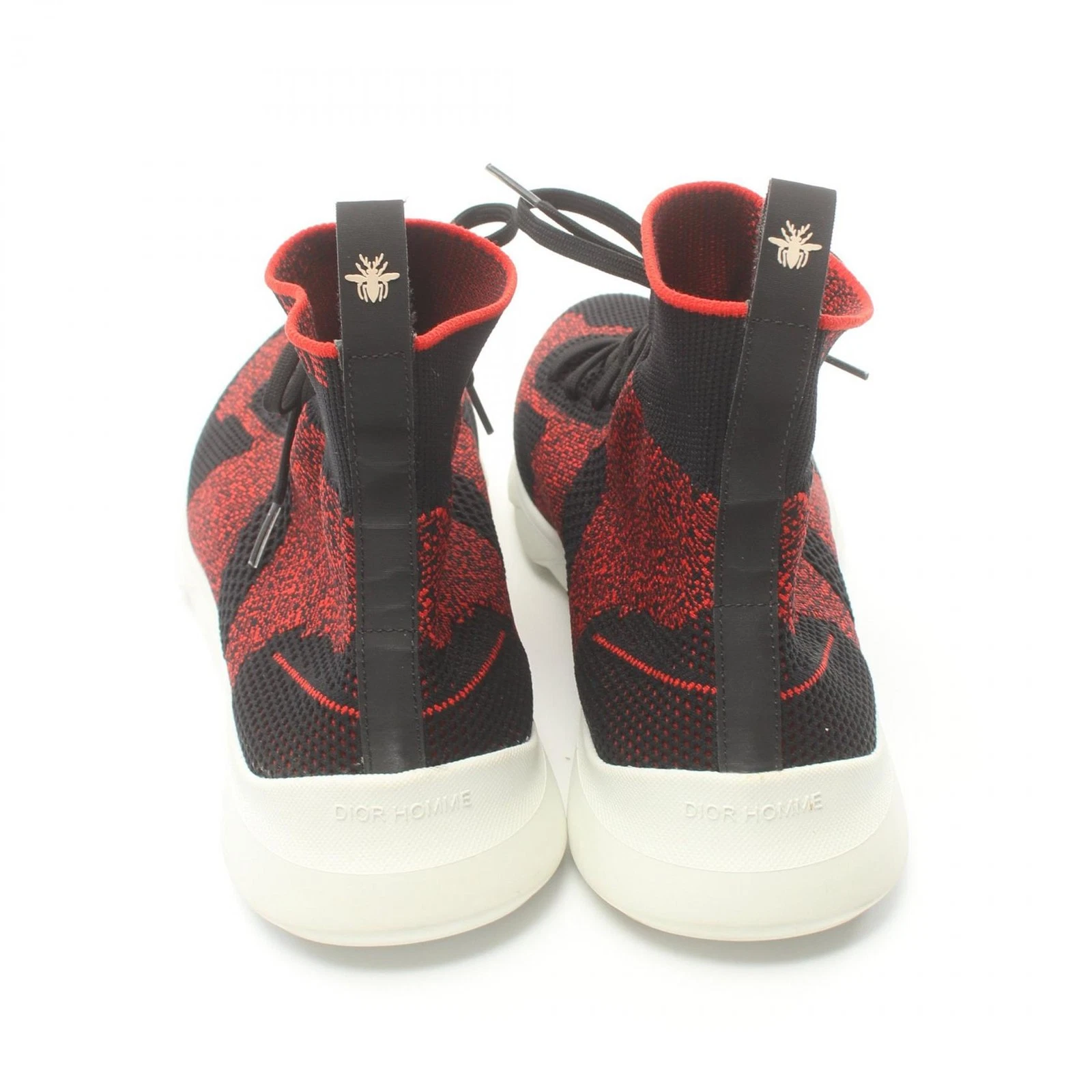 Dior Homme DIOR HOMME B21 Chaussettes Baskets Chaussures Tissu Homme S Noir Rouge