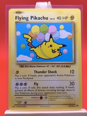 Fliegendes Pikachu 110/108 Evolutions Secret Rare Non Holo Pokemon Karte *Neu*