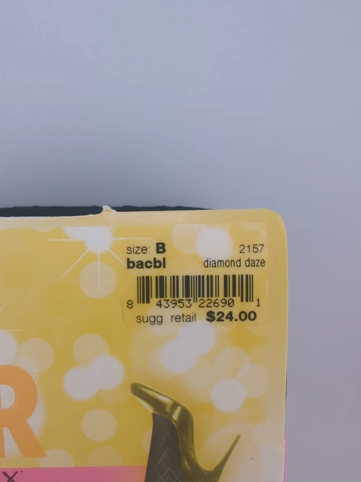 Medias para mujer Spanx Star Power Center Stage Diamond Daze talla B negras nuevas con etiquetas Foto 3 de 4