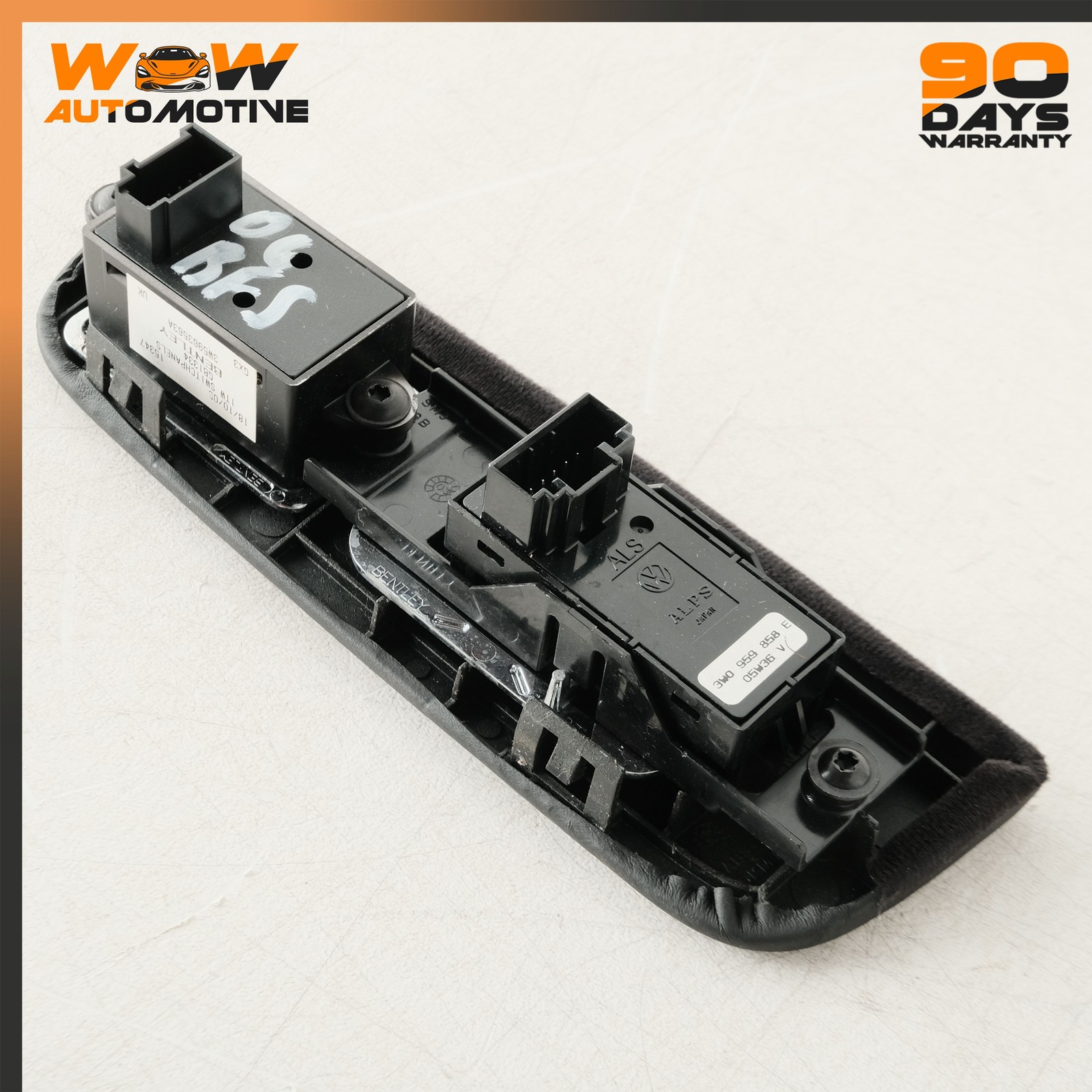 06-13 BENTLEY CONTINENTAL FLYING SPUR REAR LEFT WINDOW REGULATOR SWITCH TRIM OEM