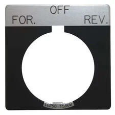 Eaton 10250Ts50 Cutler-Hammer Legend Plate, Square, For Off Hand, Black