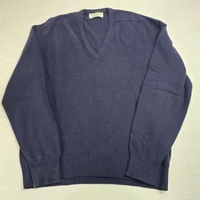 Saks Fifth Avenue Vneck Pullover Sweater 100% Cashmere Size 46 Made In Scotland
