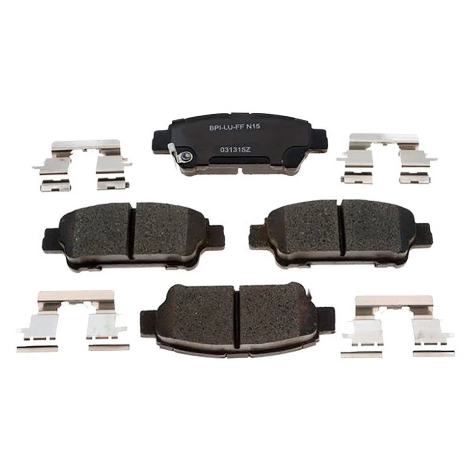 Rotores de freno delanteros traseros y pastillas de freno de cerámica para Toyota Sienna 2004-2010 Foto 3 de 4