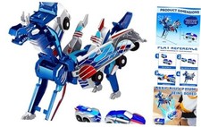 Collision Transforming Dinosaur Car Toy   2 Cars Crash  Transform into