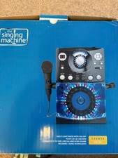 Singing Machine SML385 Karaoke System CD G Disco Lights BUNDLE - 3 Mics 8 CDs