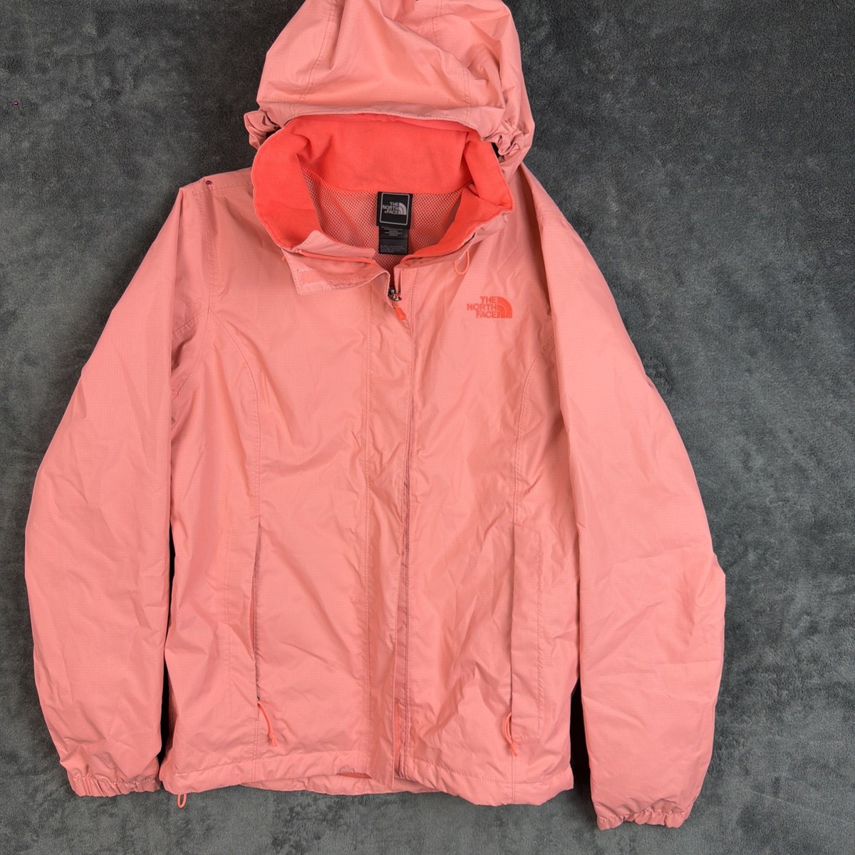 North Face Resolve 2 Jacket Womens Medium Salmon, Pink Rain Full