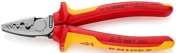 Knipex-Werk Crimpzange 97 78 180 Sb Abisolieren Crimpzange-image
