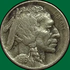 1916-S Buffalo Nickel Extremely Fine XF Coin, Minor Corrosion #36475