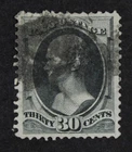 CKStamps: US Stamps Collection Scott#165 30c Hamilton Used Lightly Crease