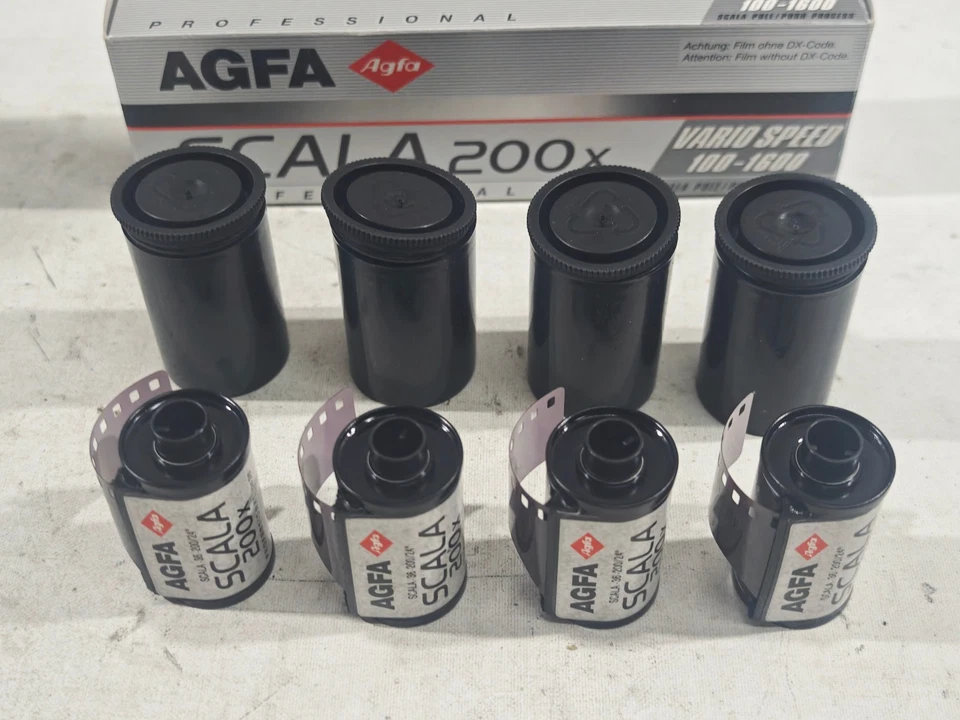 4 Stück Agfa Scala 200X Professional Schwarz Weiß KB Film 36 Bilder ISO200/24° - Bild 4 von 4