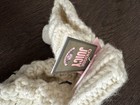 New w/Tags Juicy Couture Knit Long Arm Length Crochet Mittens Ivory Wool Pom Pom — photo 6