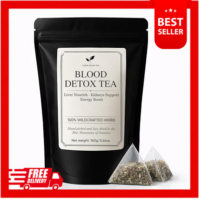 Jamaican Healing Garden Blood Detox Tea, Wildcrafted Herbs with Guaco, Burdock R