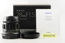 US Duty Paid Voigtlander NOKTON 28mm F/1.5 Aspherical Nikon Z Black Lens New