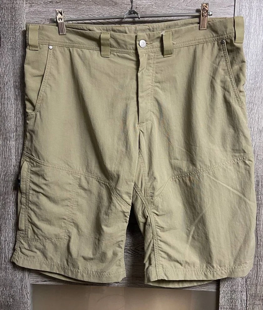 Haglofs Climatic Men's Outdoor Trekking Hiking Cargo Shorts Size XL Loose Cut Kh