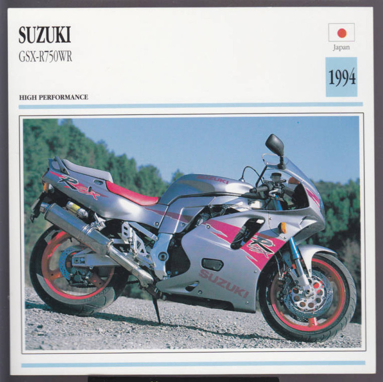 1994 Suzuki GSXR 750WR GSX-R (749cc) Japan Bike Motorcycle Photo 1994 Suzuki GSXR 750WR GSX-R (749cc) Japan Bike Motorcycle Photo