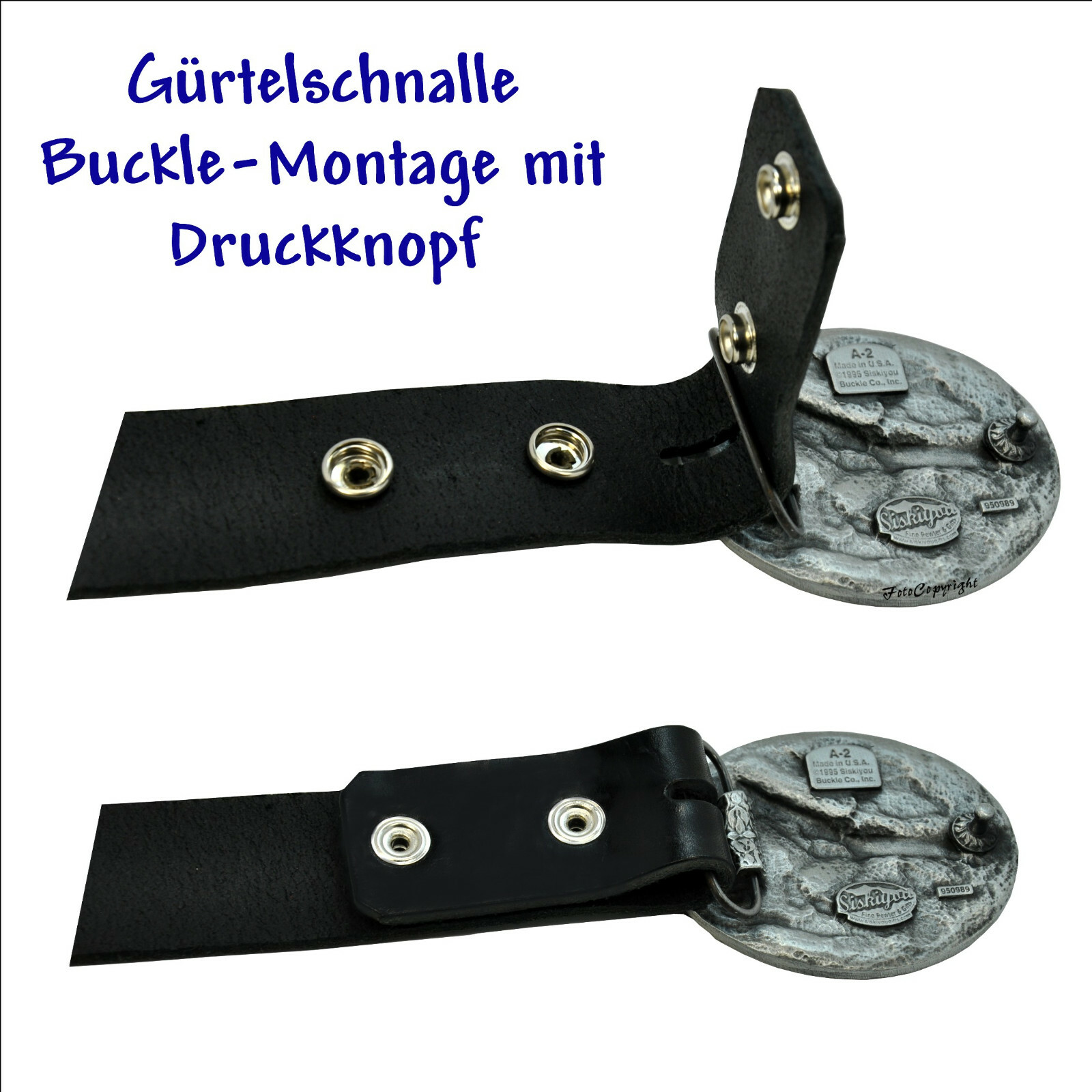 Eeddoo Gürtelschnalle Rock'n Roll - Let's Rock Metall Buckle