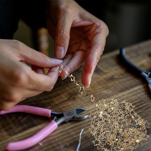 5 PCS Five-pointed Star Chain Charm Bracelet Copper for Jewelry Making Miss - Picture 3 of 12