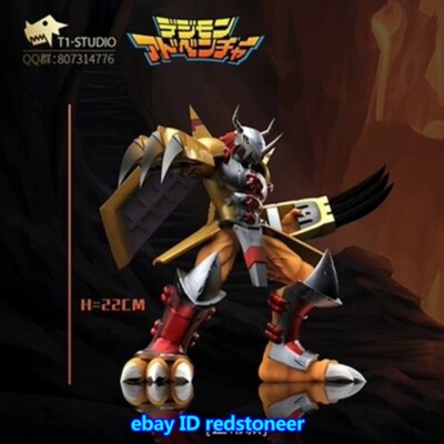 T1 Studio《Digimon》WarGreymon Statue Figure Resin Model Two Hand 