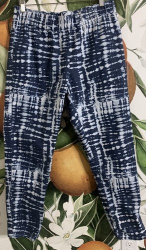 Soft Surroundings Large Tie Dye Blue Pull on Jeans Cotton Blend