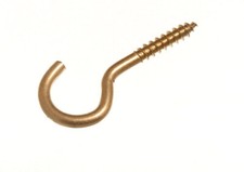 4 X Screw In Hook Fixing Hangers ( No.10 ) 5mm X 60mm EB Steel - NEW Onestopdiy