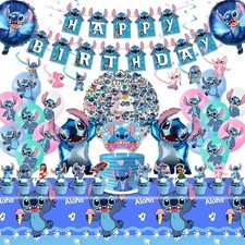 Stitch Party Set Party Supplies Banner Balloons Toppers Kids Birthday Decoration