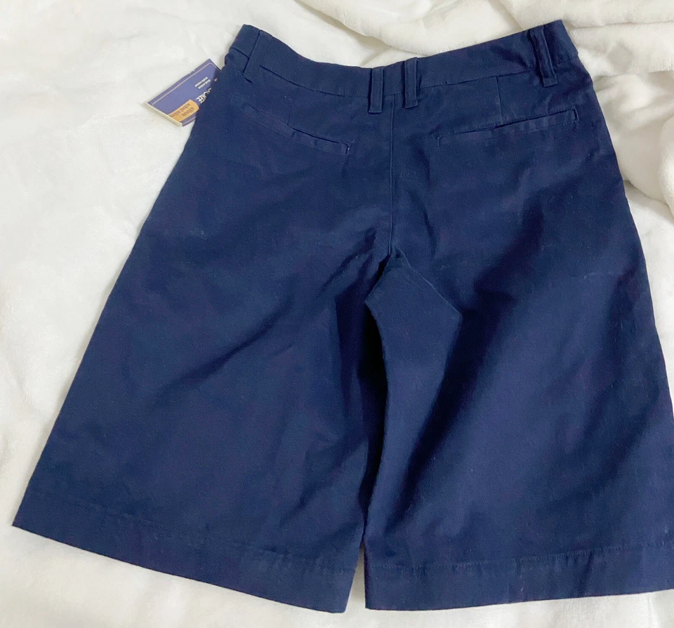 Cherokee, Youth Child Unisex Solid Navy Blue School Uniform Shorts, Size 14 - Image 4 of 4
