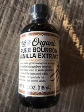 Trader Joe's Organic Pure Bourbon Vanilla Extract 4 oz Baking Flavor cooking lot