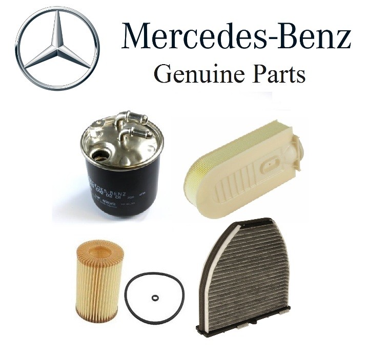 For Mercedes W204 GLK250 W212 E250 Engine Oil Air & Cabin Air Filter