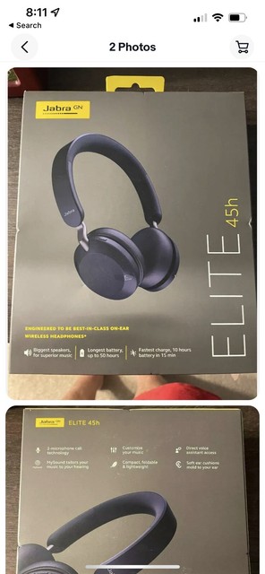 Jabra Elite 45h Wireless On-Ear Headset 