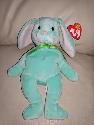 green bunny beanie baby