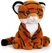 Tiger Plush Toy 18cm - 100% Recycled Soft Toy Teddy - Keel Keeleco 
