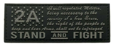 STAND AND FIGHT 2A 2nd Amendment Patch [4.0 X 1.5 - PVC Rubber -SF4] | eBay