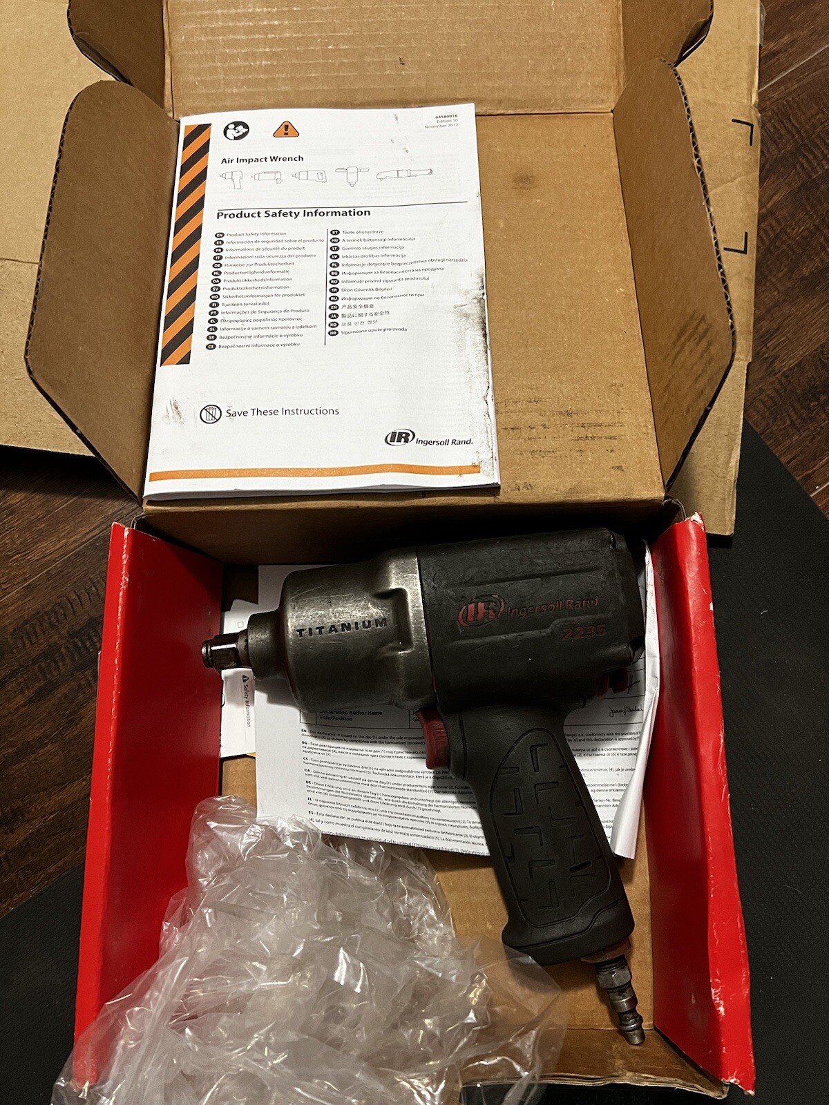 Ingersoll Rand 2235TiMAX 1/2 In Square Drive Size Impact Wrench USED
