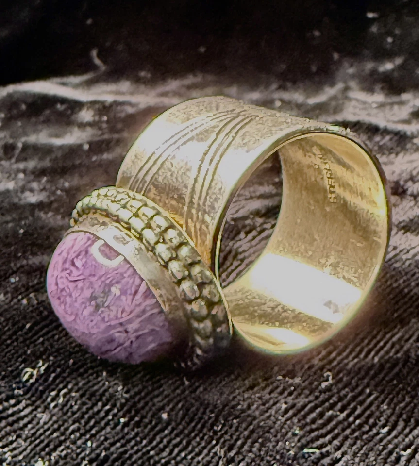 Anillo Jay King DTR Plata Esterlina Púrpura Charoite Puño Banda Puro 15g 925 Talla: 8 Foto 3 de 4