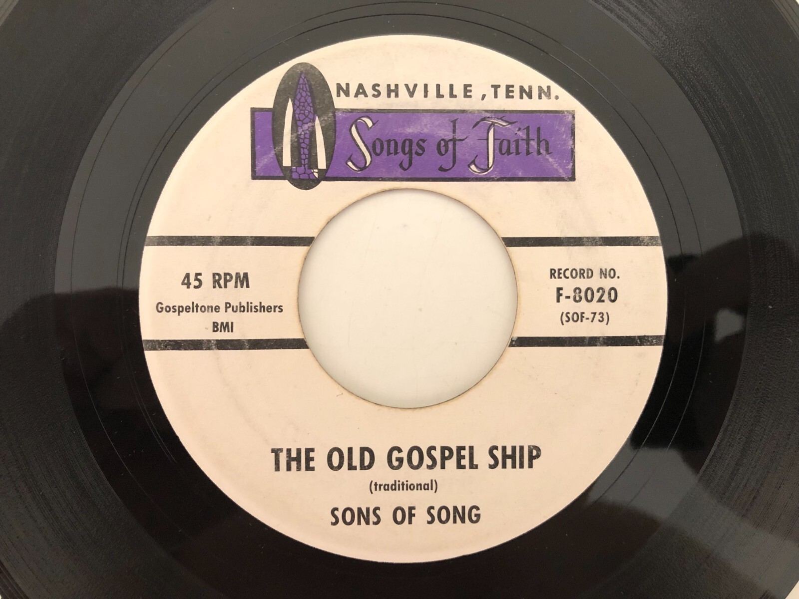 TN Gospel 45 SONS OF SONG The Old Gospel Ship SONGS OF FAITH