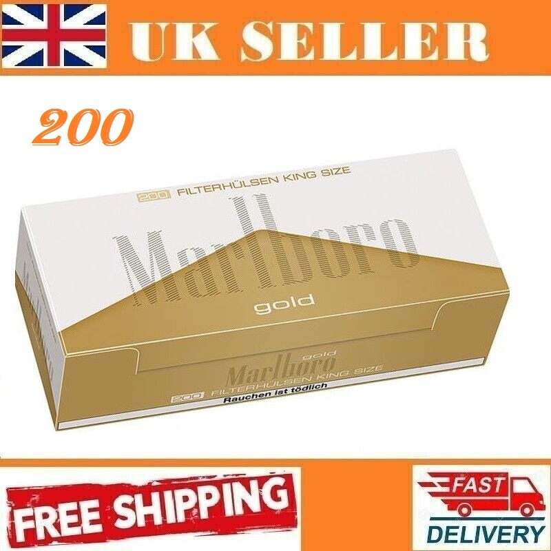 200 MARLBORO GOLD EMPTY CIGARETTE FILTER TUBES NEW !!