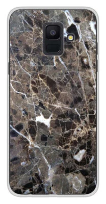 Coque en silicone imprimée compatible Samsung Galaxy A6 2018 Marbre - Photo 1/3