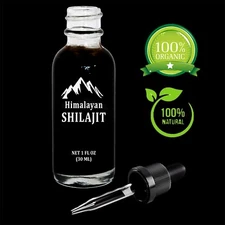 Pure 100% Himalayan Shilagit Liquid Resin Organic, Extremely Potent, Fulvic Acid