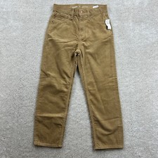 Old Navy Jeans Kids Size 10 Beige Corduroy Slouchy Straight 5 Pocket NWT