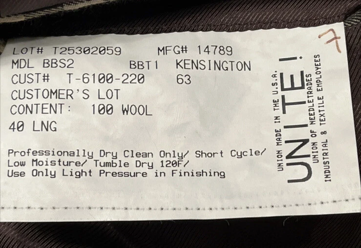 Burberry London Kensington 40L MARRÓN Traje Abrigo 100% Lana Ventana Pantalones, 36X31 Foto 3 de 4