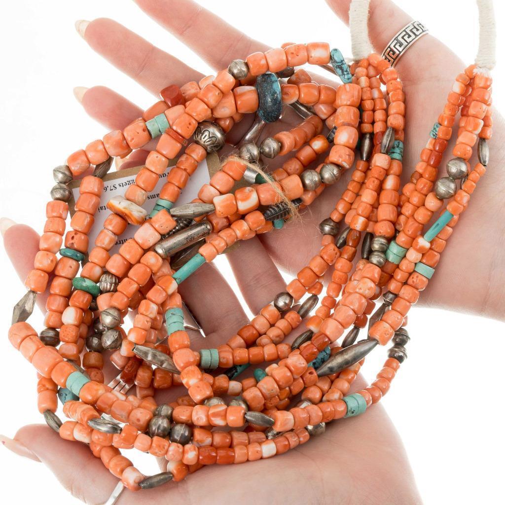 309gm MOMO Coral Necklace AUDIE YAZZIE Natural Na… - image 14