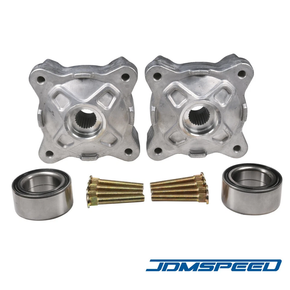 Front Left Right Wheel Hubs W/Studs Bearings For Polaris RZR S 800 EFI 2008-2014 - Image 3 of 4